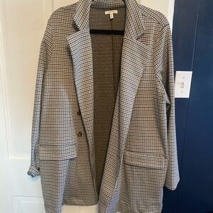 Maurices Black & White Houndstooth Blazer Jacket
